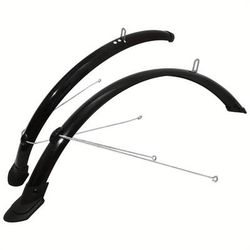TEMU 1 Set Of Sturdy Fenders - Black, Easy-to-install Mountain Bike Mud Guards With Curved Design & Mounting Hooks For Protection, Mountain Bike Accessories