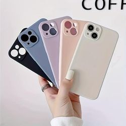 TEMU 5pcs Set Of Solid Color Iphone Protective Cases, Suitable For 16/15/14/13/12/11, Xs, Xr, X, 7/8, Mini, Plus, Pro, Pro Max - Anti-collision Protective Case, Ideal Gift !