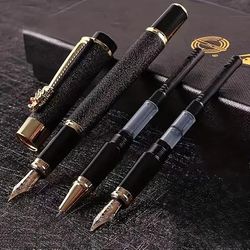 TEMU 3pcs Metal Fountain Pens With Iridium Nibs (0.38mm/0.5mm/1.0mm) - Ideal For Writing & Drawing, Gift