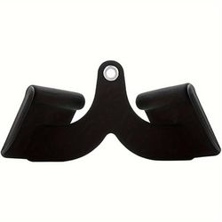 TEMU 1pc Cable Attachment - Tricep & Pull Down Exercise Handle, Durable Steel With Comfort Rubber Grips, Black - Ideal For Gym Equipment Enthusiasts, Gym Accessories