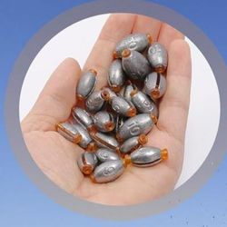 TEMU 50 Pcs Sea Fishing Weights With Plastic 9 Sizes Small Fishing Sinkers 2g 3g 4g 5g 6g 8g 10g 15g 20g Fishing Sinkers Carp Fishing Weights Tackle For