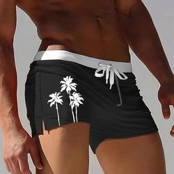 Per uomo Albero di Cocco Piante Tropicali Costumi da bagno Pantaloncini da mare Pantaloncini da Surf Misura del girovita medio Stampa 3D Hawaiano Surf Ferie Spiaggia Coulisse con fodera in rete