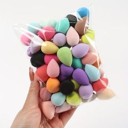 TEMU Mini 60 Makeup Sponges, Foundation Mixing Beauty Sponge, Liquid, Cream And Powder Flawless, Makeup Sponge, Latex- And Wet Foundation Makeup, Suitable For Types