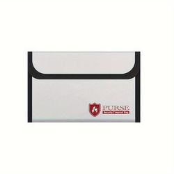 TEMU A Set Of Gray Fireproof Briefcases And Small Wallets With Zippers, Suitable For Storing Valuable Items And Important Information, Suitable For Multiple