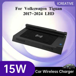 Caricabatterie wireless per auto per Volkswagen Tiguan 2017-2024 Accessori Supporto rapido per telefono cellulare Parti della piastra di ricarica
