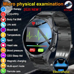 For Xiaomi New Pulse﻿ ECG+PPG Smart Watch Men Blood Lipid Uric Acid BP Body Fat Tired monitor Sports Health Call Smartwatch 2025