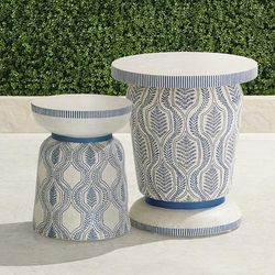 Cosenza Handpainted Side Table & Accent Stool - Side Table - Frontgate
