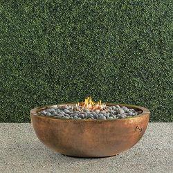 Hammered Copper Fire Pit Stainless Steel - Propane - Frontgate