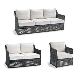 Bowman Seating Replacement Cushions - Lounge Chair, Standard, Vista Boucle Seasalt - Frontgate