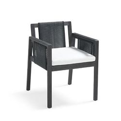 Veda Dining Chair Replacement Cushions - Standard, Vista Boucle Air Blue - Frontgate