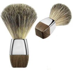 Handmade Badger Hair Shaving Brush with Wood Grain and Zinc Alloy shaving cream brush. Best Gift For Shaving Men Tool