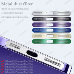 Metal Dust Net for IPhone 12 13 14 15 16 Pro Max Universal Speaker Dust Mesh Charging Port