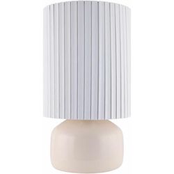 Manzaneda 15"H x 8"W x 8"D Traditional Pink/Cream/White/Translucent Table Lamp - Boutique Rugs