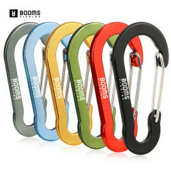 Booms Fishing CC5 MultiUse Carabiner 10Pcs 2.7in/7cm Outdoor Camping Buckle Keychain Aluminum Caribeaner Clip Fishing Acessories