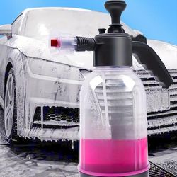 TEMU 2l Handheld Foam Sprayer For Car Washing, Featuring High-pressure Transparent Foam, Suitable For Home Use.