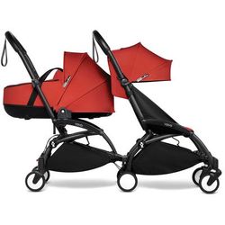 Babyzen YOYO Connect Double Stroller Bassinet / 6+ Bundle - Black / Red