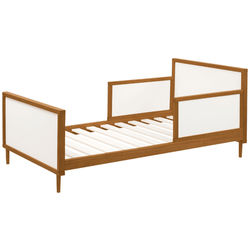 Babyletto Skip Toddler Bed in White & Chestnut