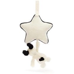 Jellycat Bashful Black & Cream Puppy Musical Pull