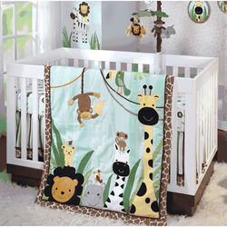 Lambs & Ivy Peek A Boo Jungle 5 Piece Crib Bedding Set