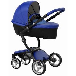 Mima Xari Complete Stroller, Black - Royal Blue / Denim Blue