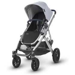 UPPAbaby 2019 VISTA Stroller - William (Chambray Oxford/Silver/Navy Leather)