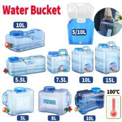 5/8/10//12/15L Portable Water Container Driving Pure Water Tank Container with Faucet Large Capacity Water Bottle Water Can