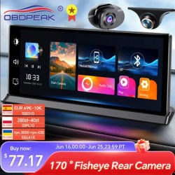 K2 Pro 11.3 "170 ° Fish Eye Rear View Camera 4K Front Dual Lens Dash Cam Wireless CarPlay Android Auto Night Vision AUX Car DVR