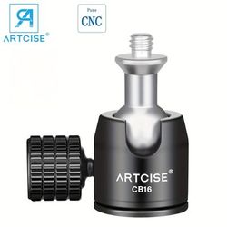 "TEMU Artcise 1/4" Rotating Ball Head Screw Mount For Dslr Cameras & Monopods - 360° Adjustable, Aluminum Alloy, Lightweight &"