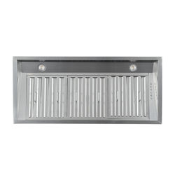 Insert Range Hood, Ducted, 600 or 1200 CFM, Stainless Steel Finish| Proline PLJL INS / 34 inches wide / 15 inches Deep / Single (600 CFM)