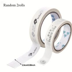 TEMU Artist's Masking Tape For Painting - 2 Rolls, 20m Each, Traceless, Water-soluble, Ideal For Watercolor, Oil & Acrylic Art Projects