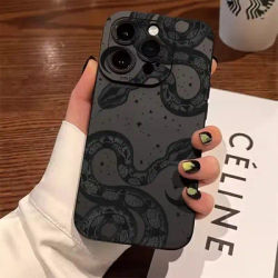 Cute Doodle Funny Snake Phone Case for Samsung Galaxy A56 A36 A16 A15 A35 A55 A34 A54 5G S25 S24 S23 Ultra S22 Plus S21 FE Cover
