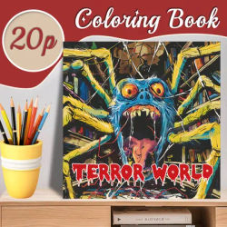Horror World Coloring Book for Adults - 20 Pages of Intricate Designs to Enhance Your Color Skills
