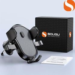 TEMU Soligu Car Phone Holder, Air Vent Cell Phone Car Mount, Universal Automobile Cradle Compatible With Iphone And All Smartphones