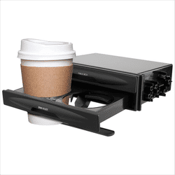 TEMU Car Single Din Cup Holder, Cd Radio Cup Holder Multifunction Storage Box Black