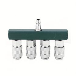 TEMU Air Hose 4 Way Air Hose 1/4 In Npt Thread Air Accessories Fittings Pneumatic Air In Air Hose