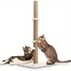 TEMU Cat Scratching Post Tall 89cm Cat Tree Cat Pet Vertical Climbing Activity Tower With Soft Plush Carpet Covered And Sisal Pole For Kittens And Adult Cats Gray