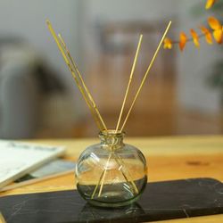 'Artisan-Made Bottle-Shaped Recycled Glass Incense Diffuser'