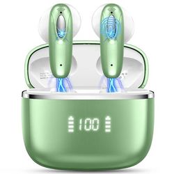 TEMU Wireless Earbuds With 14.2mm Driver For , Featuring 4 Noise-cancelling Microphones, 40-hour Mini Earbuds, Usb-c/clear Calls/touch Control/suitable For Exercise Wireless Earbuds