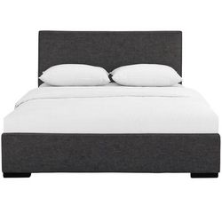 Hindes Upholstered Platform Bed, Beige, King by Camden Isle in Gray (Size KING)
