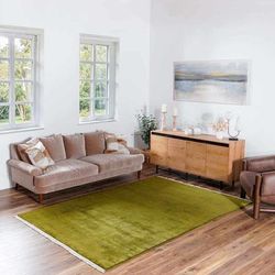 Myron 10' x 14' Modern Wool Dark Brown/Chocolate Brown/Dark Orange/Green/Green/Off White Area Rug - Boutique Rugs