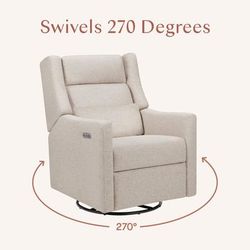 Babyletto Kiwi Plus Electric Recliner Swivel Glider w/ Adjustable Headrest + USB Port - Performance