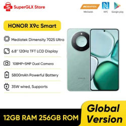 HONOR X9c Smart Global Version Dimensity 7025 Ultra 6.8" 120Hz LCD Display 108MP Ultra Camera 5800mAh Battery 35W SuperCharger