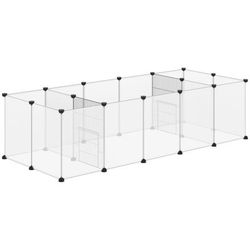 TEMU Pet Playpen, Diy Small Animal Cage, 18 Panels Portable Metal Fence, For Guinea Pigs, Hedgehogs, 175 X 70 X 45cm - White