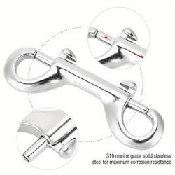 TEMU Keenso Stainless Steel Double Ended Bolt Snap Diving Double Ended Steel ( , 3 Optional