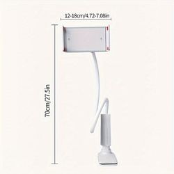 TEMU 2024 New 360° Rotating Tablet Phone Holder Spiral Base Lazy Stand Mobile Phone Tablet Bedside Stand Bed Lazy Stand - White