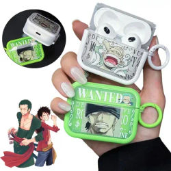 Juste de protection pour casque Bluetooth sans fil avec crochet, étuis pour écouteurs One Piece pour Airpods 1/2, 3, 4 Pro, accessoires de dessin animé