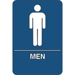 "Men Restroom" ADA Compliant Plastic Sign, Each (SN102)
