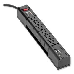 Tripp Lite TLP608RUSBB Protect It! Surge Protector, 6 Outlets/2 USB, 8 ft. Cord, 1080 Joules, Black