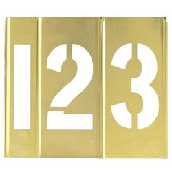2" Number Only Brass Stencils, Case Of 15 (STBN20)