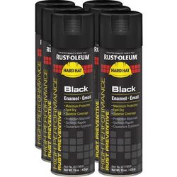 Rust-Oleum V2179838CT High Performance Enamel Spray Paint, Liquid, 15 fl oz, 6/Carton, Gloss Black - Case of 6 RSTV2179838CT